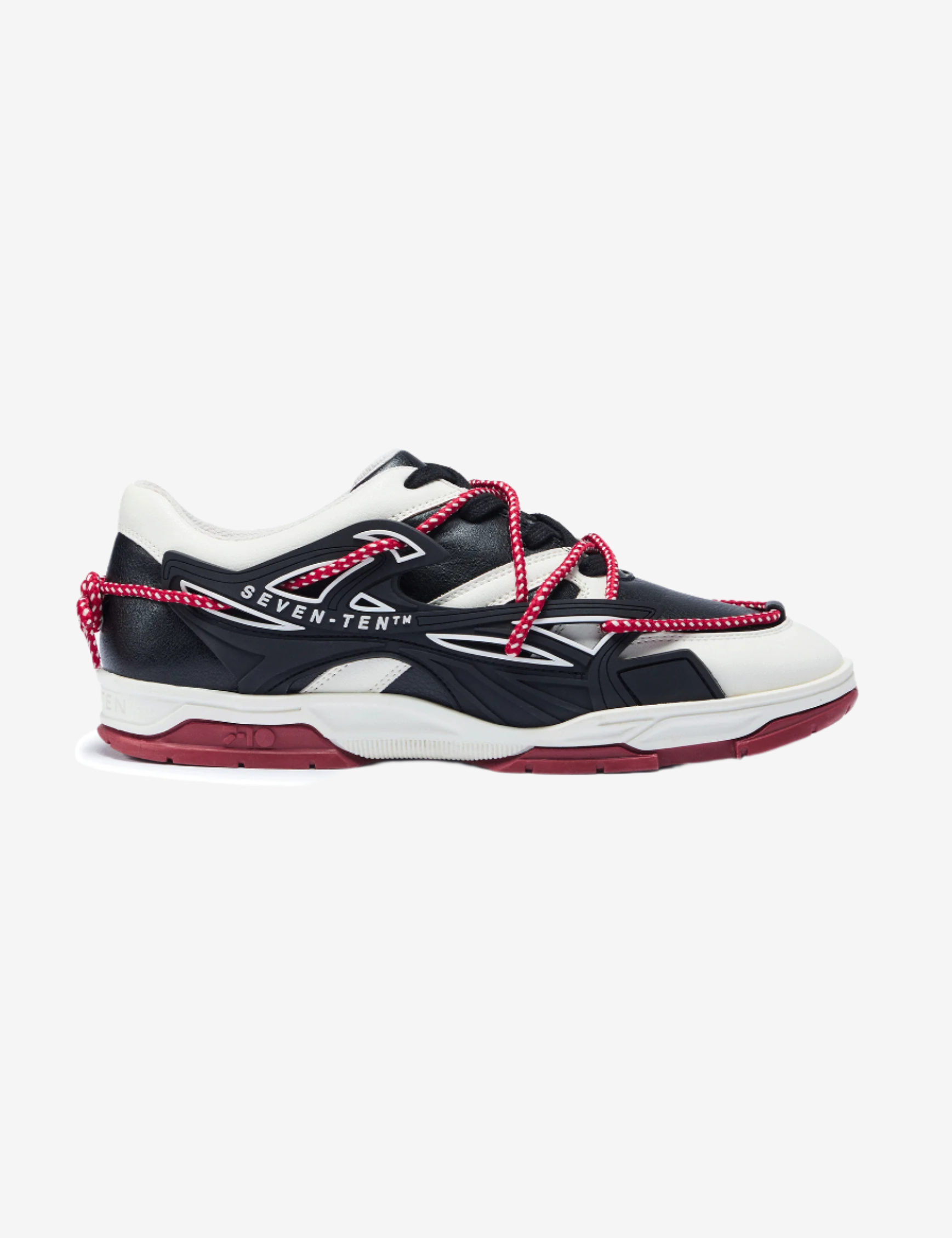 シャインまま☆ 738 Deep Red Magma Low-Top Sneakers – seventen.in