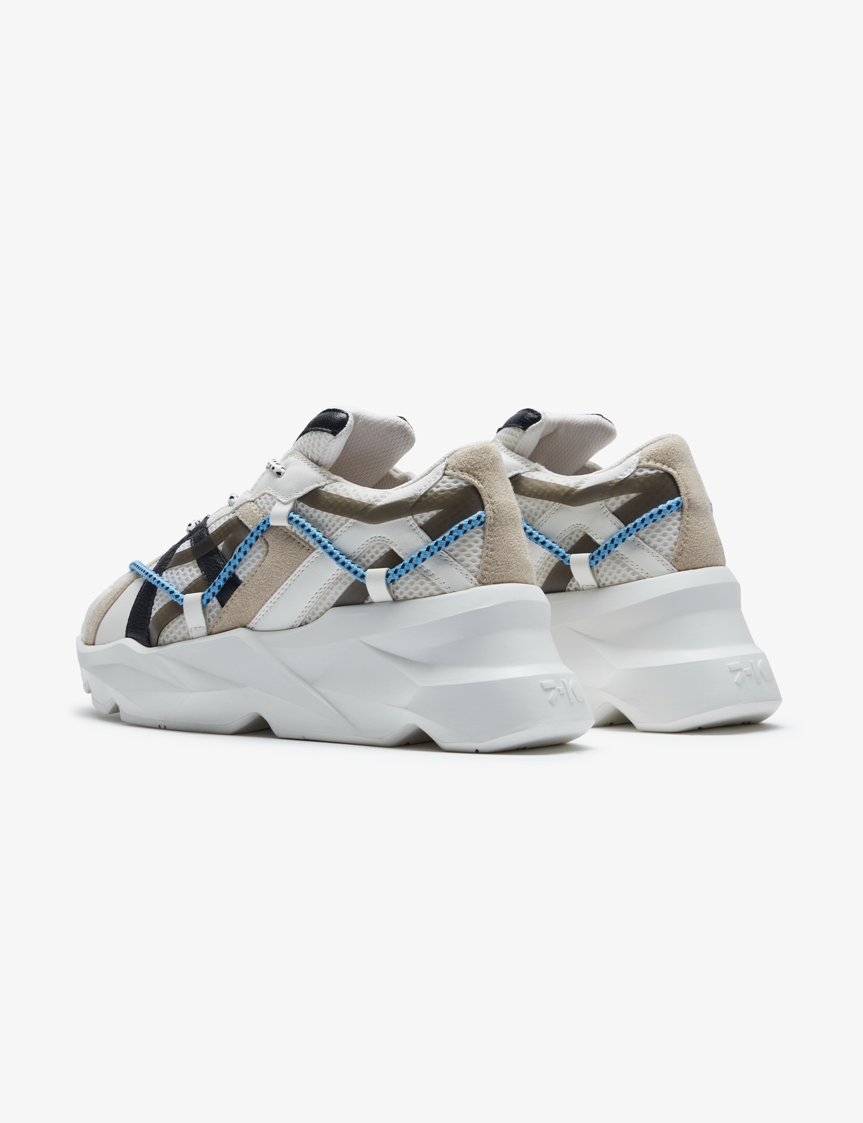 733 white over-panelled chunky sneaker - 7-10.in