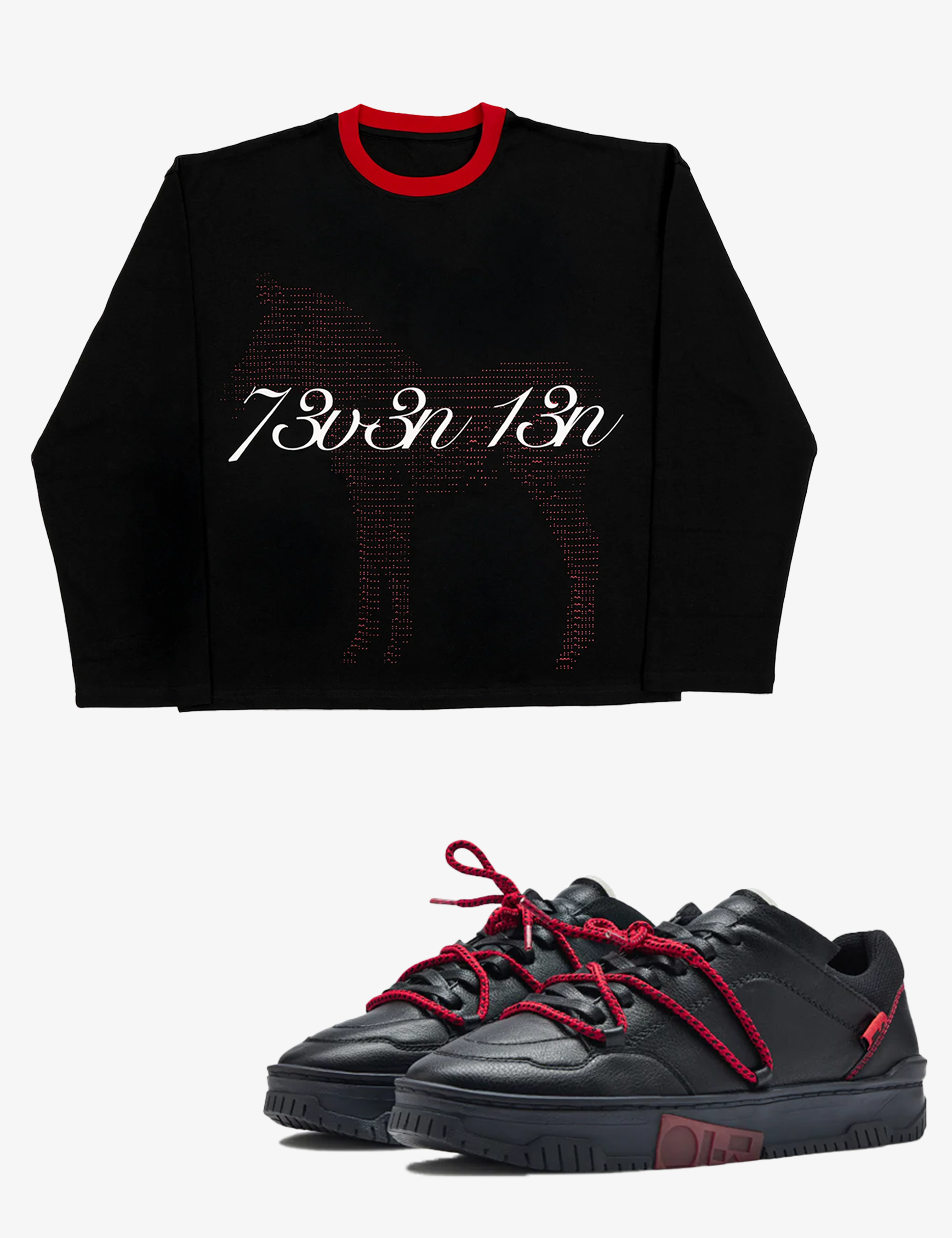 702 Black red + Zebra Coded Black