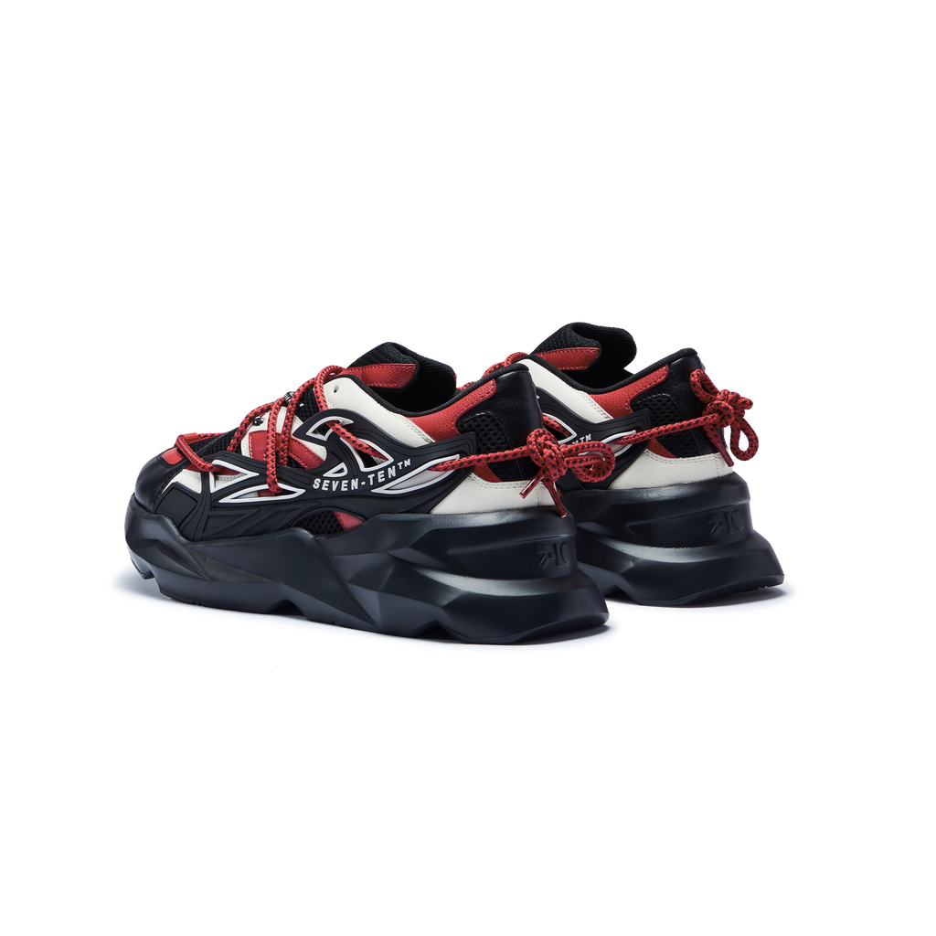 742 Crimson Red Low-Top Chunky Sneakers — 7-10.in – seventen.in