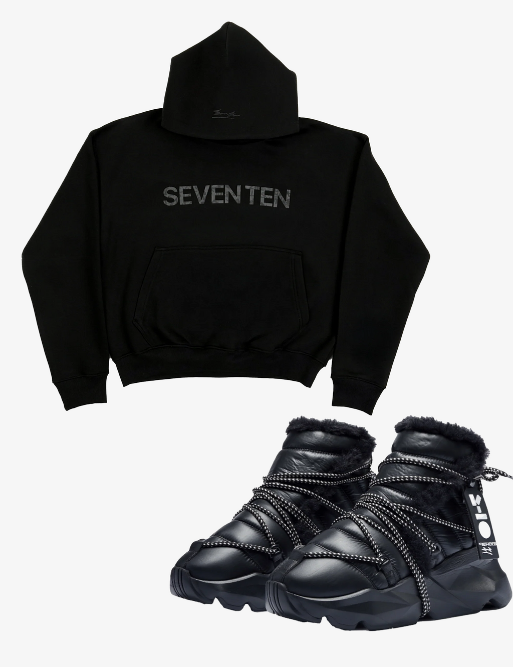 Puffur + Black Hoodie