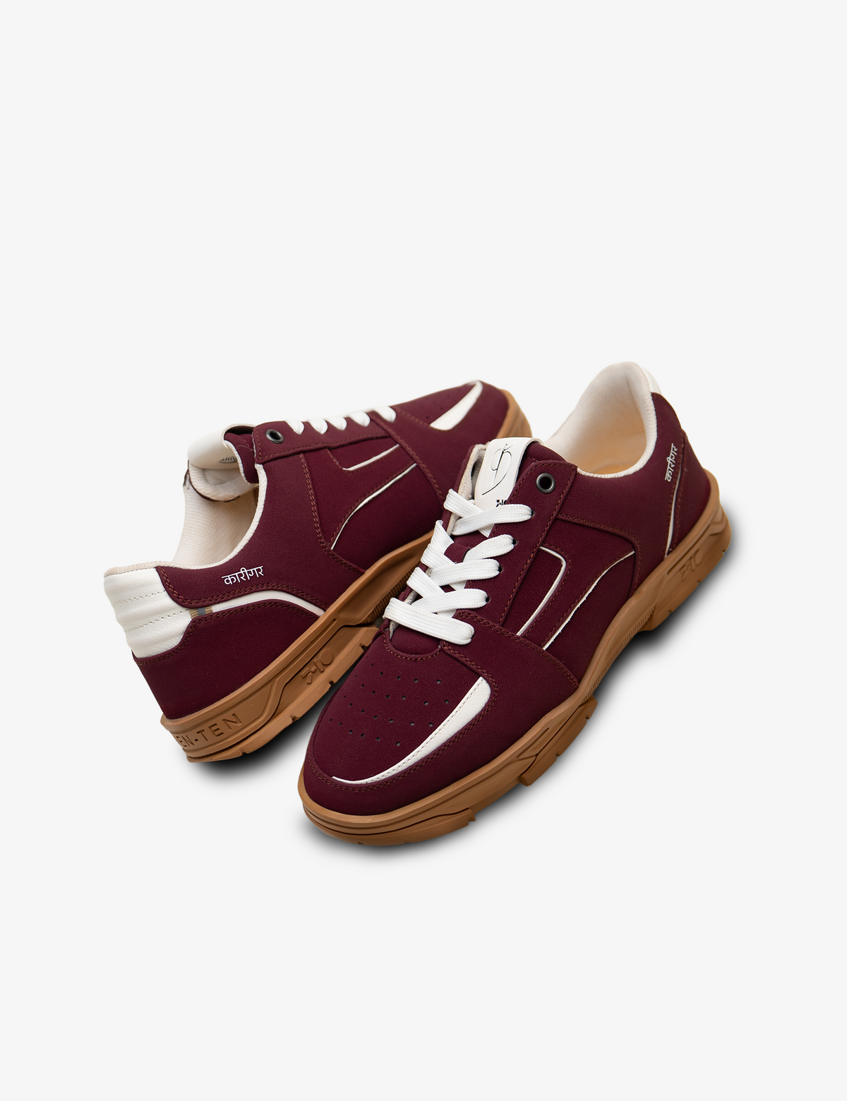 775 Karigar Wine Low-Top Sneakers – seventen.in