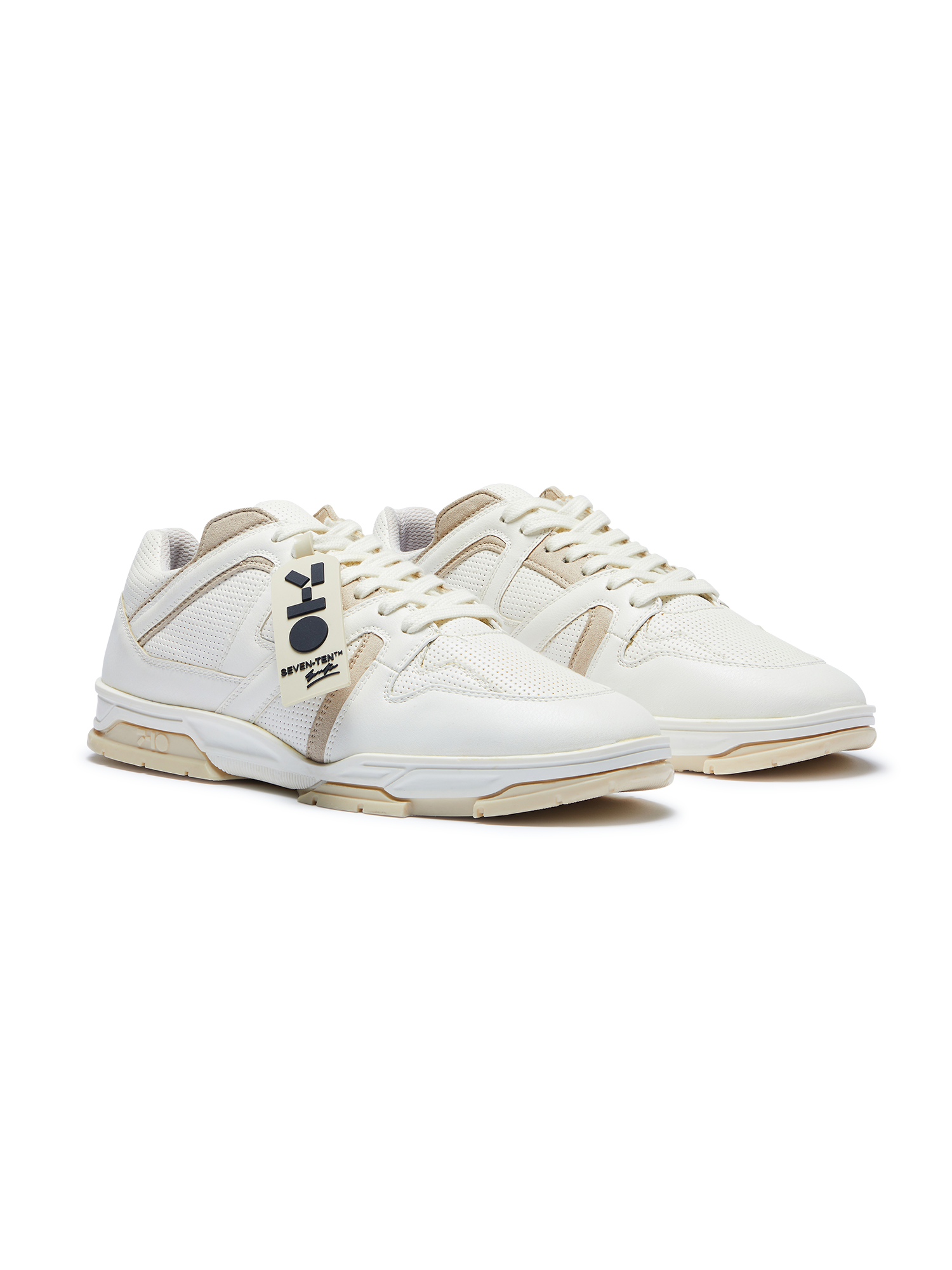 731 Latte Beige & White Low-Top Sneakers - 7-10.in