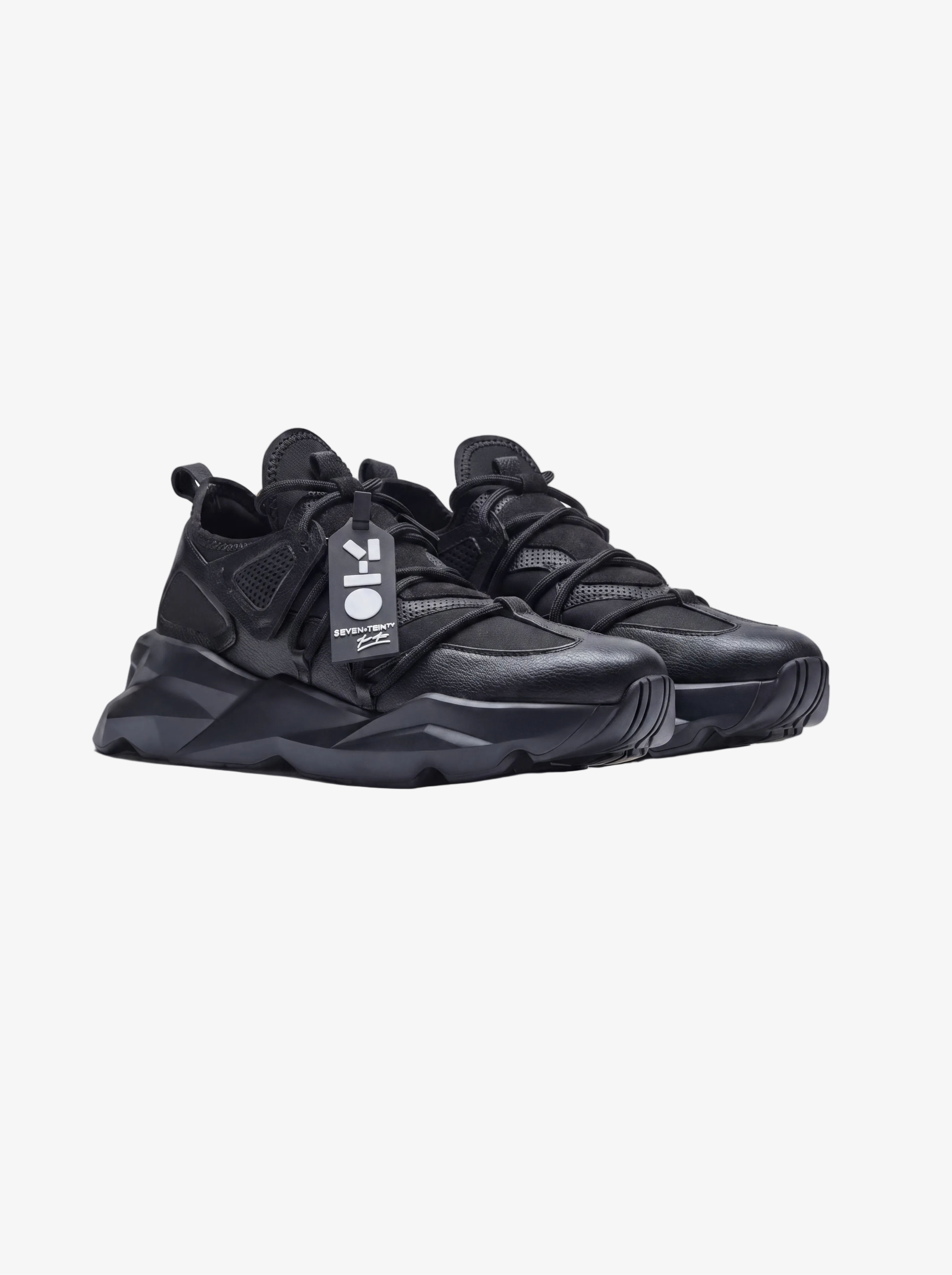721 black exoskeleton chunky sneaker