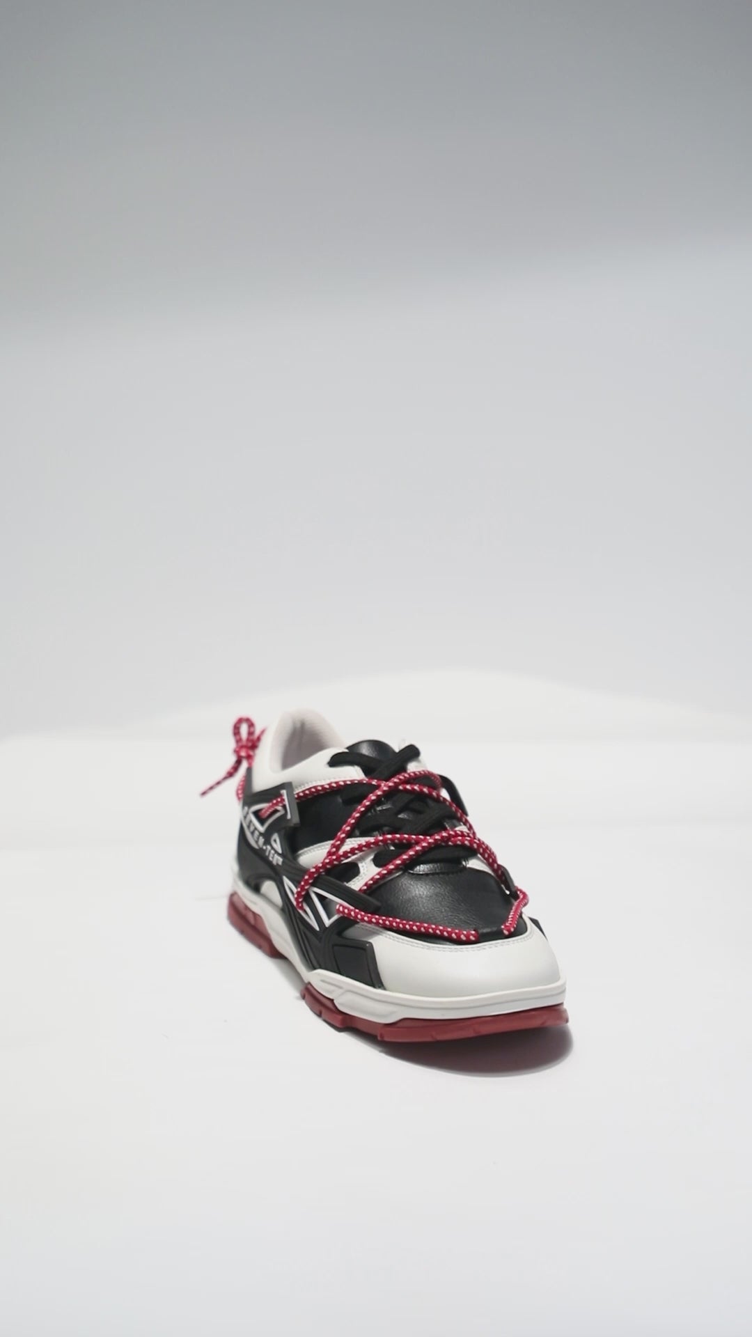738 Deep Red Magma Low-Top Sneakers – seventen.in